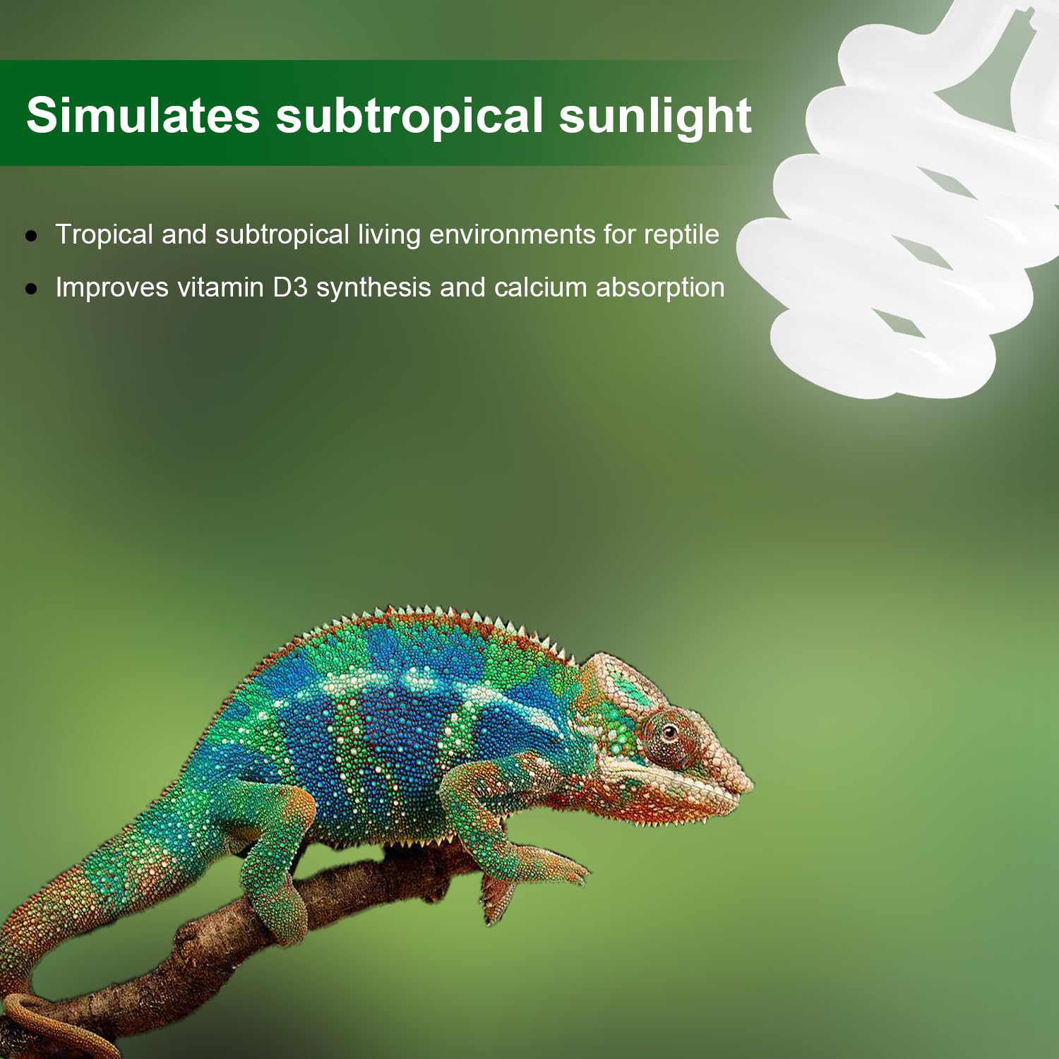 Yimidool Uvb Light For Reptiles, 26W 5.0 Reptile Heat Lamp Bulbs, Uva Uvb Reptiles Light Bulbs Ideal For Rainforest Reptiles, Be
